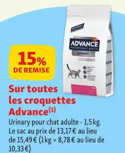 Maxi Zoo Advance 15% de remise sur toutes les croquettes advance offre