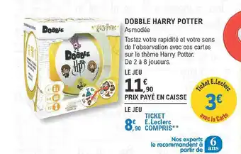 E.Leclerc Dobble Harry Potter - Asmodée offre