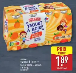 ALDI MILSANI Yaourt à boire offre