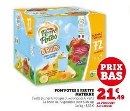 Super U MATERNE Pom'Potes 5 Fruits offre