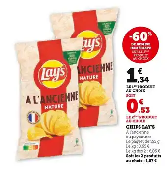Super U LAY'S Chips offre