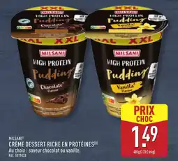 ALDI MILSANI Crème dessert riche en protéines offre
