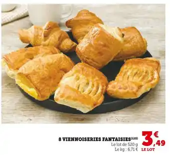 Super U 8 viennoiseries fantaisies offre