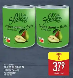 ALDI Poires au sirop offre