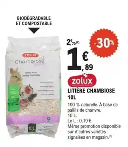 E.Leclerc Brico Zolux - litière chambiose offre