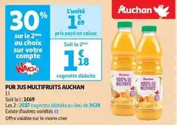 Auchan Auchan - pur jus multifruits offre