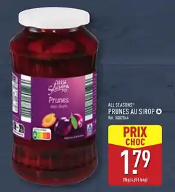 ALDI ALL SEASONS Prunes au sirop offre