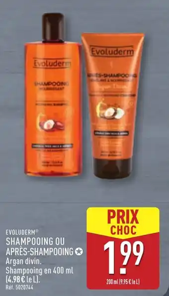 ALDI Evoluderm shampooing ou après-shampooing offre