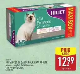 ALDI Juliet 48 émincés en sauce pour chat adulte offre