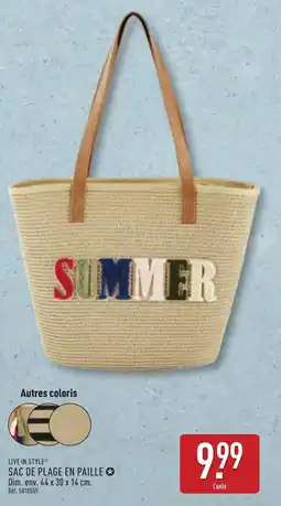 ALDI Sac de plage en paille offre