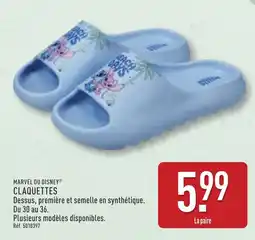 ALDI Marvel ou disney claquettes offre