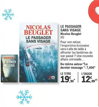 E.Leclerc Le Passager Sans Visage - Nicolas Beuglet offre