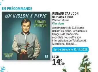 E.Leclerc Renaud Capuçon - Un Violon à Paris offre