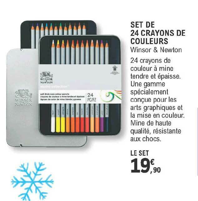 Promo Set De 24 Crayons De Couleurs chez E.Leclerc