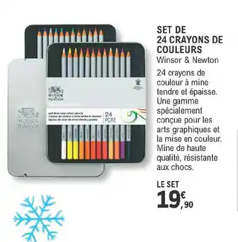 E.Leclerc Set De 24 Crayons De Couleurs offre