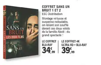 E.Leclerc Coffret Sans Un Bruit 1 Et 2 offre