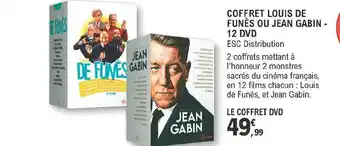 E.Leclerc Coffret Louis De Funès Ou Jean Gabin - 12 Dvd offre