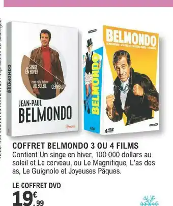 E.Leclerc Coffret Belmondo 3 Ou 4 Films offre
