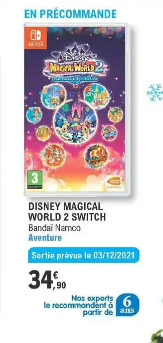 E.Leclerc Disney Magical World 2 Switch offre