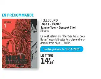 E.Leclerc Hellbound - Tome 1 - L'enfer - Sangho Yeon - Gyuseok Choi Kbooks offre