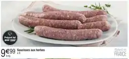 Cora x Carrefour Saucisses aux herbes offre