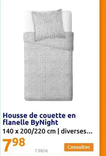 Action Housse De Couette En Flanelle ByNight offre
