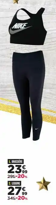 Go Sport Brassière, Legging Nike offre