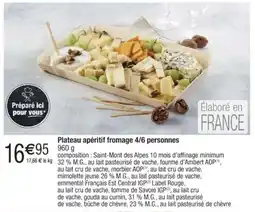 Cora x Carrefour Plateau apéritif fromage 4/6 personnes offre