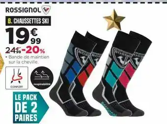Go Sport Chaussettes Ski Rossignol offre
