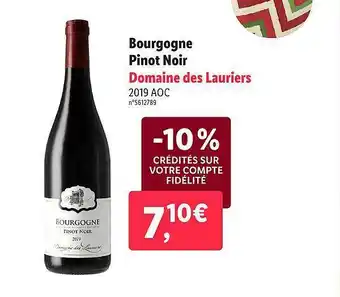 Lidl Bourgogne Pinot Noir Domaine Des Lauriers 2019 Aoc offre