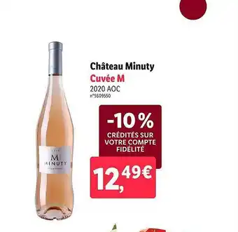 Lidl Château Minuty Cuvée M 2020 Aoc offre