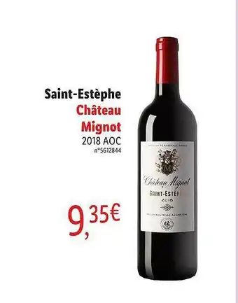 Lidl Saint-estèphe Château Mignot 2018 Aoc offre