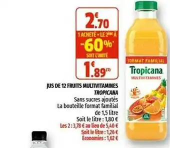 Jus De 12 Fruits Multivitamines Tropicana