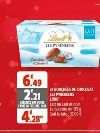 Coccinelle Express 24 Bouchées De Chocolat Les Pyrénéens Lindt offre