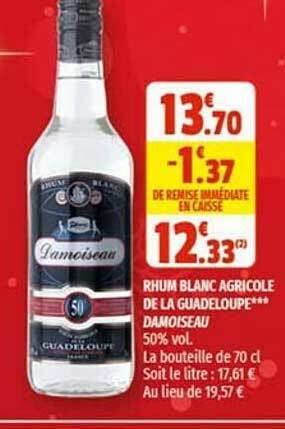 Coccinelle Express Rhum Blanc Agricole De La Guadeloupe Damoiseau offre