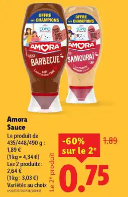 Lidl AMORA Sauce offre