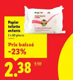 Lidl Papier toilette enfants offre