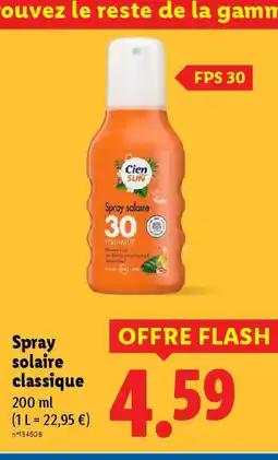 Lidl Spray solaire classique offre