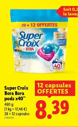 Lidl SUPER CROIX Bora Bora pods offre
