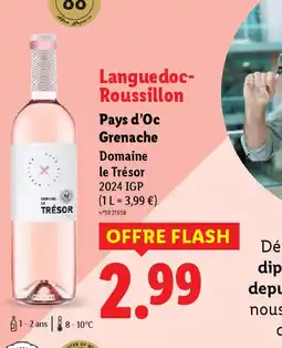 Lidl Pays d'Oc Grenache Domaine le Trésor offre