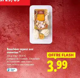 Lidl Bouchées vapeur aux crevettes offre
