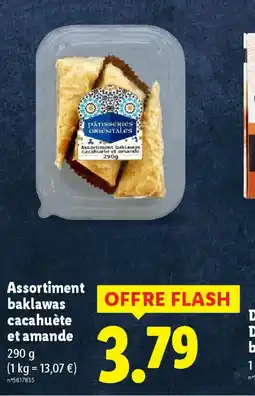 Lidl Assortiment baklawas cacahuete et amande offre