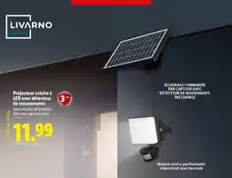 Lidl LIVARNO home Projecteur solaire à LED avec détecteur de mouvements offre