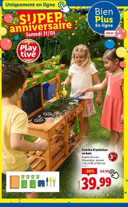 Lidl Cuisine d'extérieur en bois offre