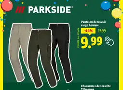 Lidl PARKSIDE Pantalon de travail cargo homme offre