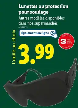 Lidl Lunettes ou protection pour soudage offre