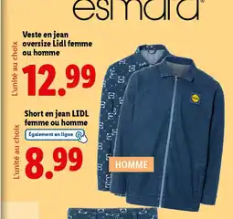 Lidl Veste en jean oversize Lidl femme offre