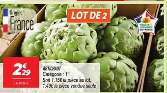 Netto Artichaut offre