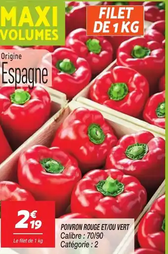 Netto Poivron rouge et/ou vert offre