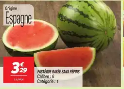 Netto Pastèque rayée sans pépins offre